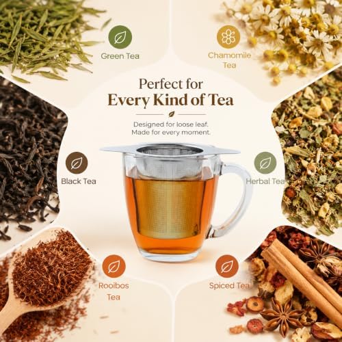 Extra Large Loose Leaf Tea Infuser Basket, Premium Stainless Steel