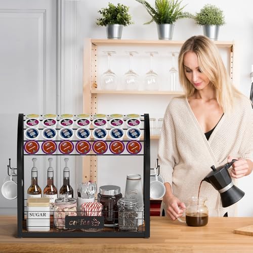 K Cup Holder, Coffee Pod Holder, K Cup Organizer, Black