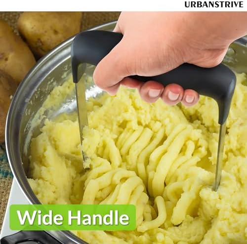 Potato Masher Stainless Steel Durable Non-break Handle Rust-proof