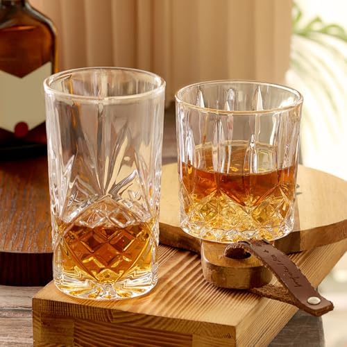 Moretoes Crystal Cocktail Glasses Drinking Glasses Set of 12 Glass