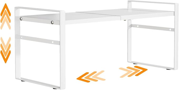 Expandable Cabinet Shelf Organizer Riser by LJHFUQHUHU