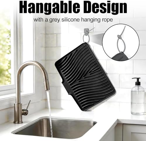 TIKNIK Silicone Dish Drying Mat, 16" x 12"