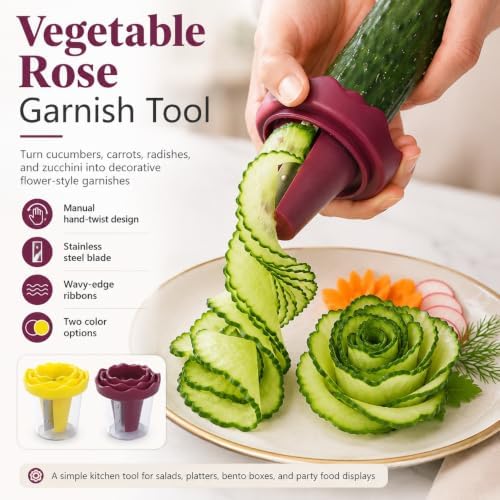 2-Piece Manual Vegetable Spiralizer and Curler