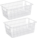 SANNO Freezer Baskets Wire Farmhouse Large Organizer Storage Bins Rack