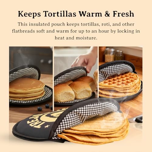 Trejo's Tacos Tortilla Warmer Pouch - Microwaveable Insulated Holder