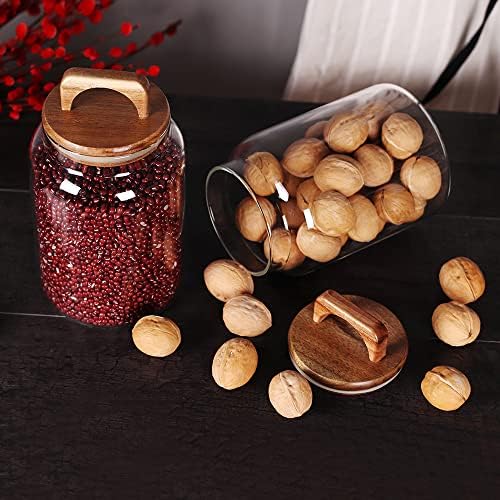 SAIOOL Glass Kitchen Canister Set of 2