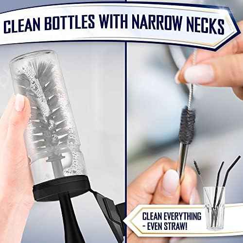 Dish Brush Set of 4, Black