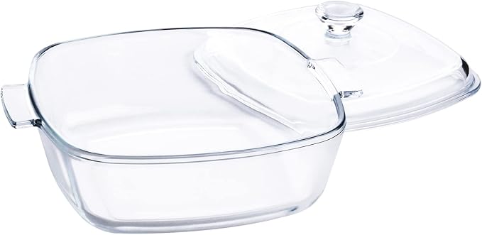 Clear Square Glass Casserole - Image 4