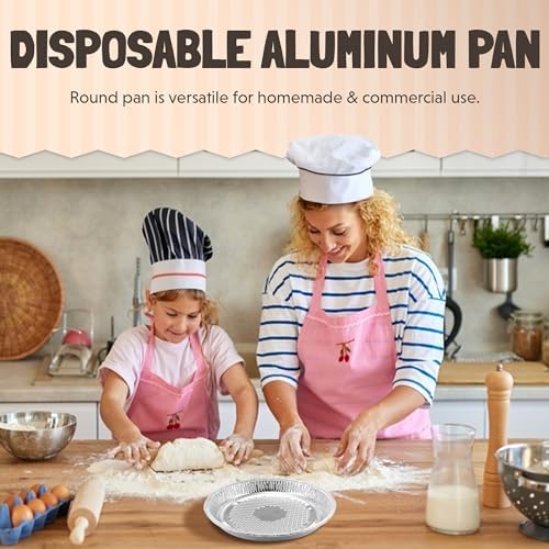 D&W Fine Pack Disposable 7 Inches Round Aluminum Foil Individual Pizza