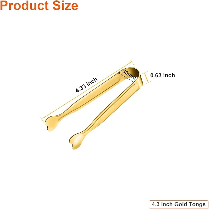 Mini Serving Tongs, Anytrp 18-Packs Stainless Steel Sugar Tongs, 4.3 inch Ice - Image 6