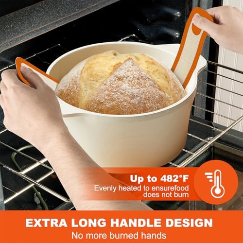PLAPITATE Silicone Bread Sling for Dutch Oven Liner, Non Stick 2 PCS