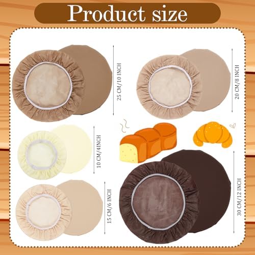 Reusable Beeswax Bowl Covers, 5 Pcs, Brown