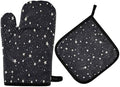 QMXO Galaxy Constellations Stars Oven Mitts Quilted Cotton Lining