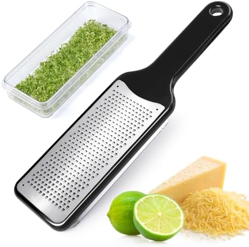 LHS Citrus Lemon Zester & Cheese Grater with Container - Zester Grater