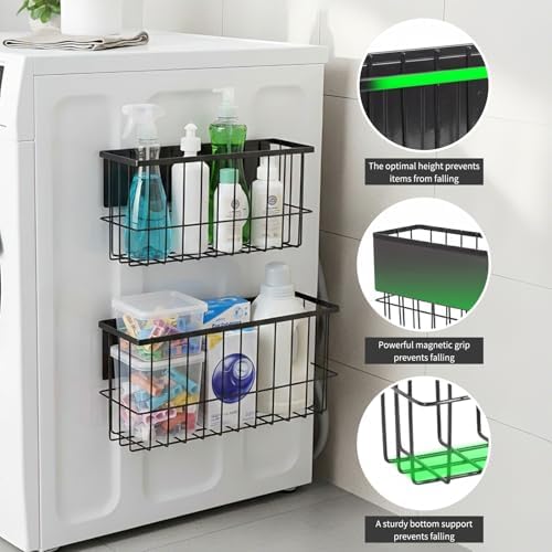 2 Pack Magnetic Basket for Refrigerator,Fridge Magnet
