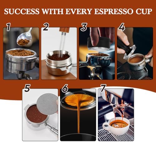 Adjustable Depth Espresso Tamper Set: 58mm Spring Loaded Espresso