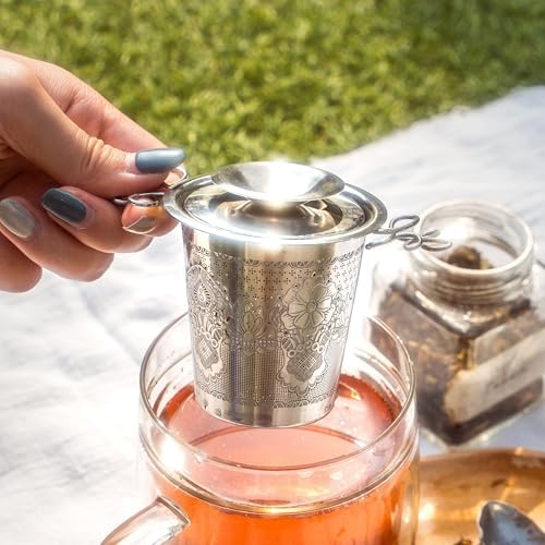 Luxury Tea Strainer Set - Stainless Steel Infuser with Diamond