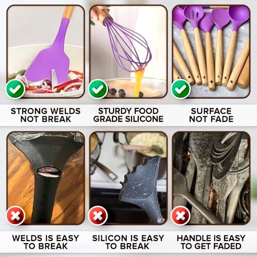 12 Pcs Purple Kitchen Accessories Set with Holder