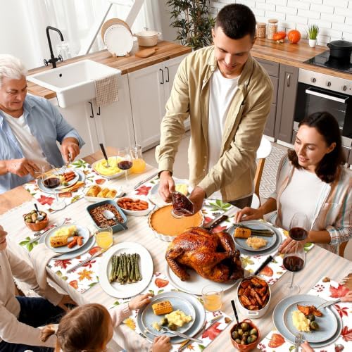 Tarklanda Fall Plastic Placemats Set of 6, 11 x 15.7 Inch Autumn Table