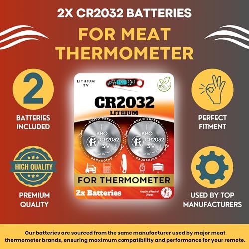 Meat Thermometer Battery Replacement Kit, 2-Pack CR2032
