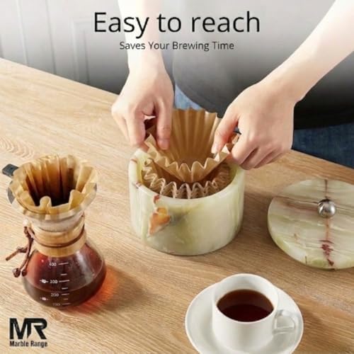 Marble Coffee Filter Holder 6 inch Handmade Green