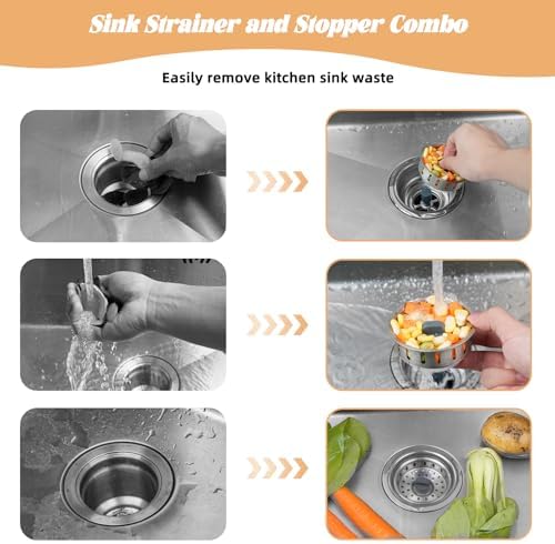 Kitchen Sink Drain Strainer Compatible with Moen, 3-1/2 Inch
