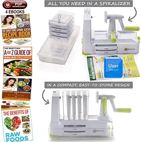 Brieftons 7-Blade Spiralizer and Food Chopper