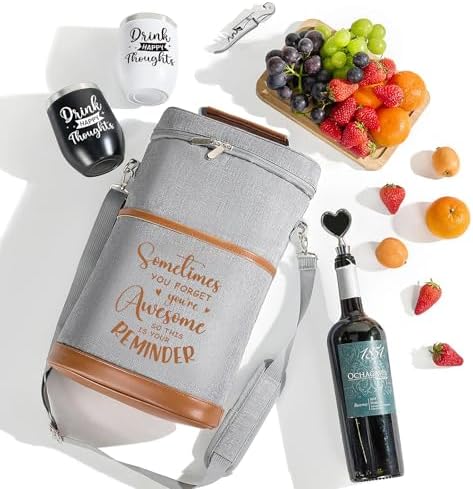 AW BRIDAL Birthday Gifts for Women Men, Drink Happy Thoughts Gift