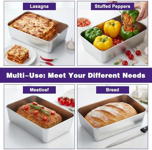 8 Pack Loaf Pan Set, 9x5 Inch Bread Loaf Pans for Baking