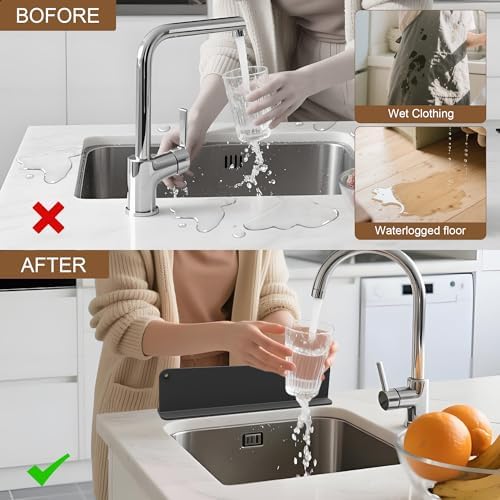Mofason Silicone Sink Splash Guard for Kitchen Water Splash Guard