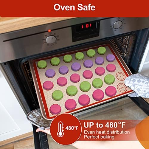 Silicone Baking Mat Set, 6-Piece, Round & Square