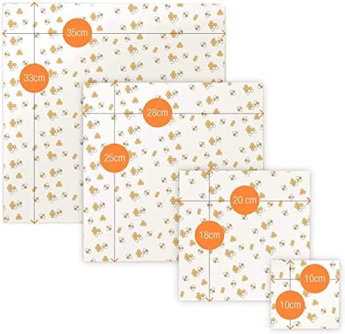 Beeswax Food Wrap (Set of 7) Sustainable Alternative to Aluminum Foil