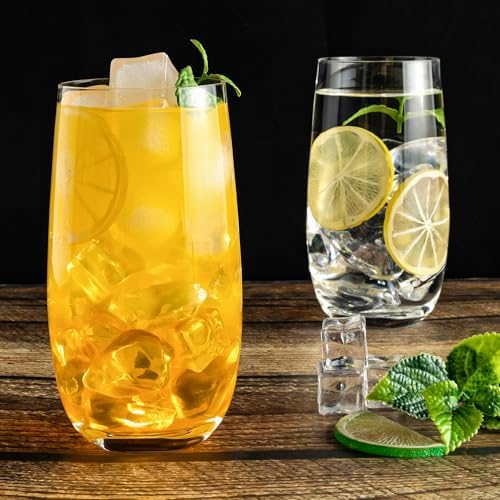 Drinking Glasses Set of 12, 17 oz Water Glasses Tall Glass Cups