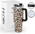 40 oz Tumbler with Handle and Straw, 100% Leak-Proof Travel Mug