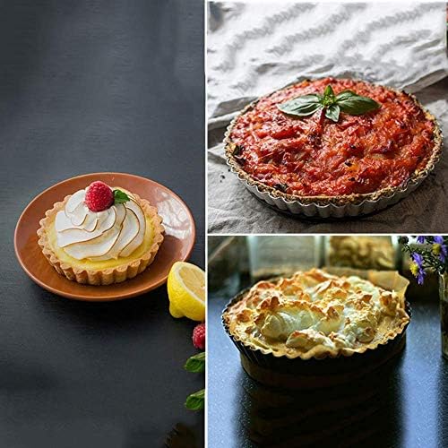 6 Inch Mini Tart Pans with Removable Bottom Set of 3 Non-Stick Quiche