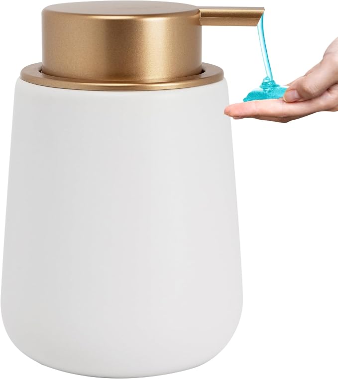 Soap Dispenser Ceramic with Easy-to-Press Pump Hand Lotion Liquid Dispenser - Image 2