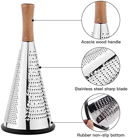 Cone Cheese Grater, Stainless Steel, XL: 11.8" X 5.1"