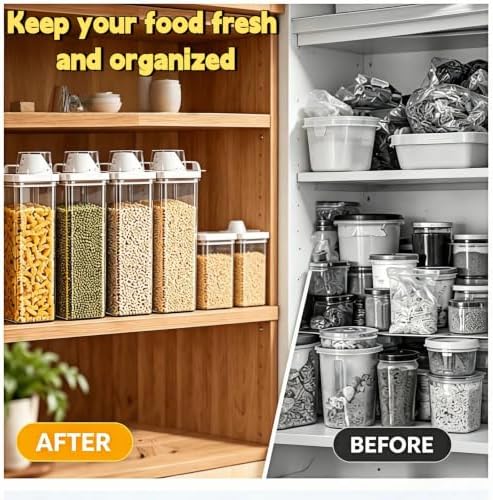 Rice Storage Container, 3-5 Lbs Cereal Containers Storage, Rice