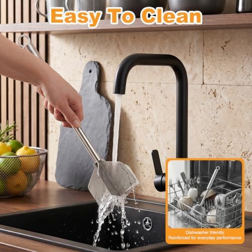 Stainless Steel Meat Masher, 6-Blade Ground Beef Chopper Tool, Heavy