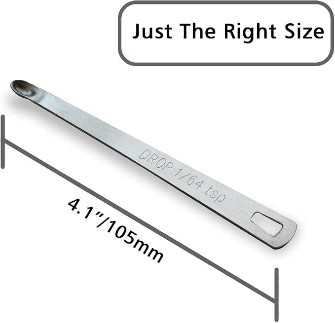 3PCS 1/64 Teaspoon Single Tiny Measuring Spoon, Small Individual Stainless - Image 2