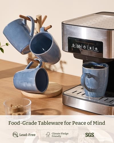 famiware Aurora Coffee Mugs, 14oz Mug Set of 4, Stoneware Cup with