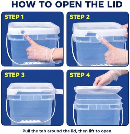 METAPACK 2 Pack 1 Gallon Food Storage Buckets