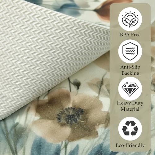 Vinyl Placemats Set of 4-12x17 Inch - Heat Resistant Washable Place