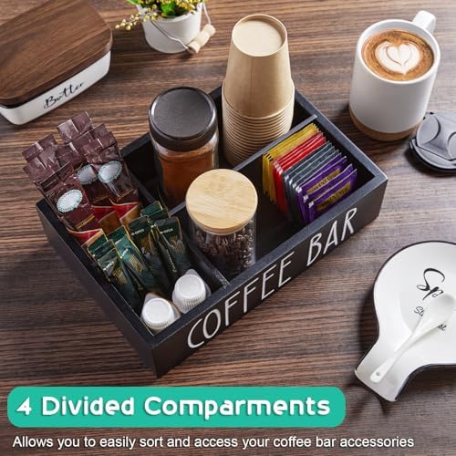 ALELION Coffee Station Organizer with Removable Dividers