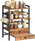 HOOBRO 5-Tier Coffee Mug Holder, Coffee Bar Organizer for Countertop