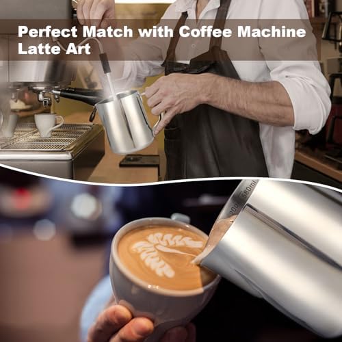 Milk Frothing Pitcher,Milk Steaming Frother Cup,Barista Cappuccino