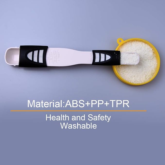 Adjustable Measuring Spoon White, Creative Double End Adjustable Scale - Image 6