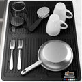 GORILLA GRIP Patented BPA-Free Silicone Dish Drying Mat, 18x24, Black