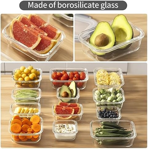 S SALIENT 24-Piece Glass Food Storage Containers with Lids
