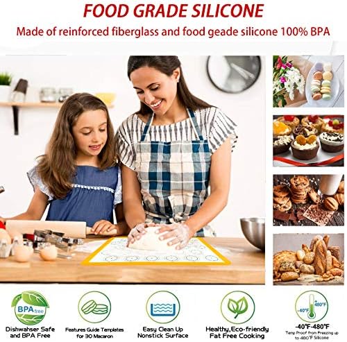 22 Pcs Macaron Baking Kit Silicone Mat, Macaron Baking Supplies